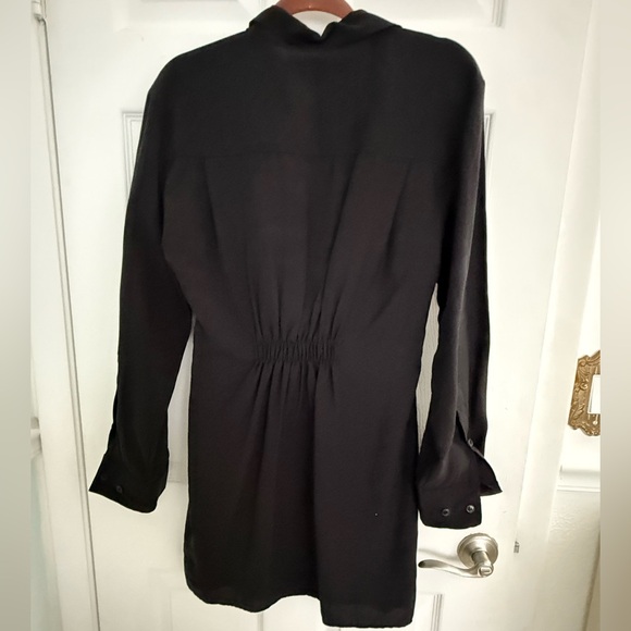 Zara Elegant Black Mini Dress NWT size L - Picture 5 of 12